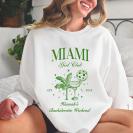 Sudadera Retro Modern Green & Yellow Miami Bach Party