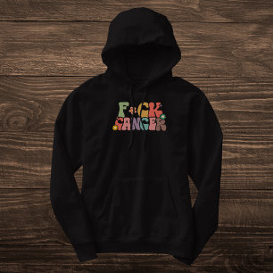 Sudadera Retro Multicolor Floral F*ck Cáncer Cita audaz