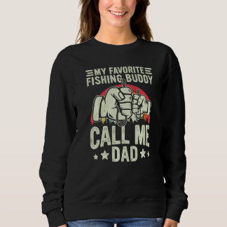 Sudadera Retro My Favorite Fishing Buddy Call Me Dad Fishin
