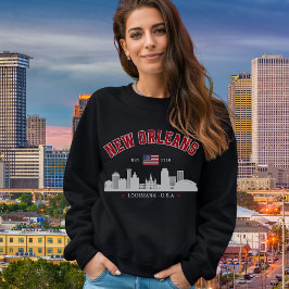 Sudadera Retro New Orleans City Skyline Sweatshirt