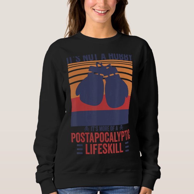 Sudadera Retro No es un pasatiempo gracioso de boxeo deport (Anverso)