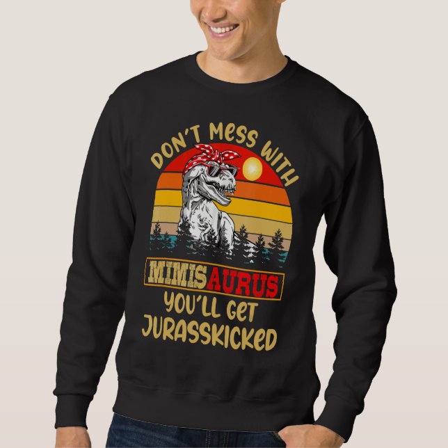 Sudadera Retro No te metas con Mimisaurus (Anverso)