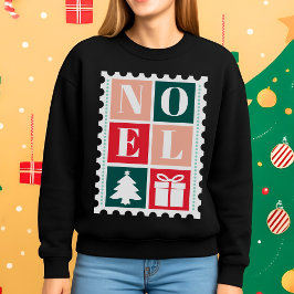 Sudadera Retro Noel Christmas Postage Stamp