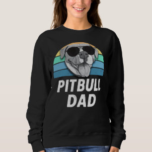 Sudadera Retro Orgulloso Pit Bull Dad Funny Pitbull Vintage