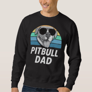 Sudadera Retro Orgulloso Pit Bull Dad Funny Pitbull Vintage