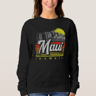 Sudadera Retro Palm Trees Tropical Hawaiano Summer Sunset M