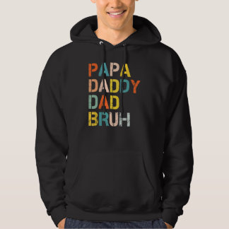 Sudadera Retro Papa Daddy Dad Bruh Día del Padre