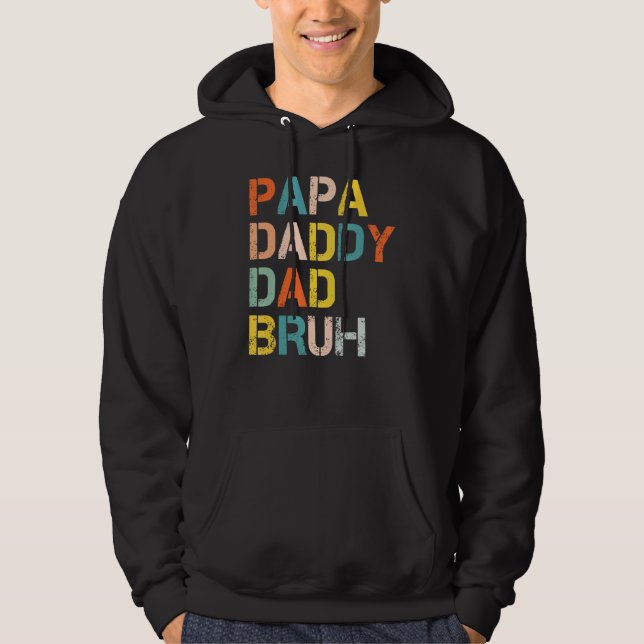 Sudadera Retro Papa Daddy Dad Bruh Día del Padre (Anverso)