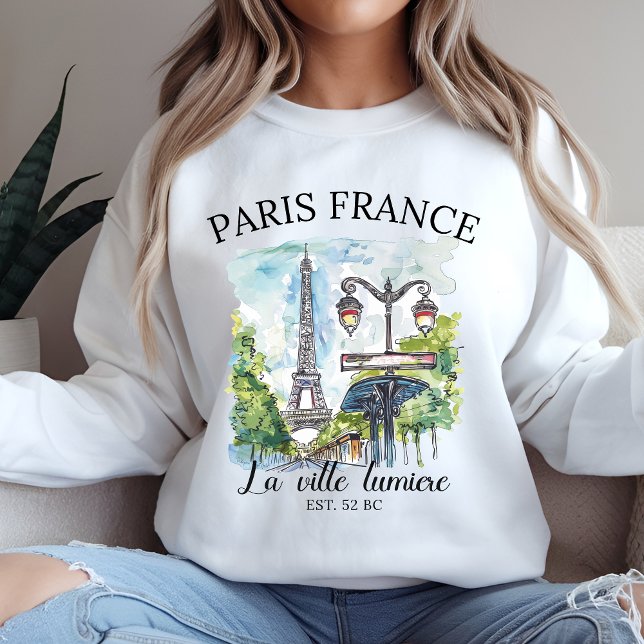Sudadera Retro Paris Eiffel Tower Art Print (Subido por el creador)