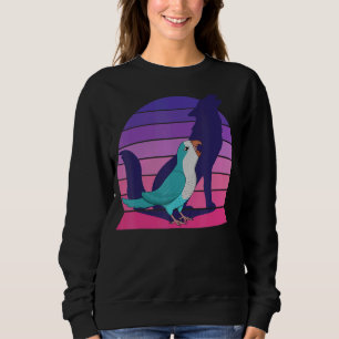 Sudadera Retro Parrot I Howling Wolf I Gritando Monje Azul