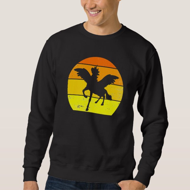 Sudadera Retro Pegasus Vintage Pegasus Silhouette Animal 8 (Anverso)