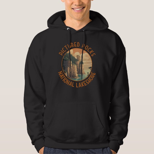Sudadera Retro perturbado por el lago nacional de Rocas (Anverso)
