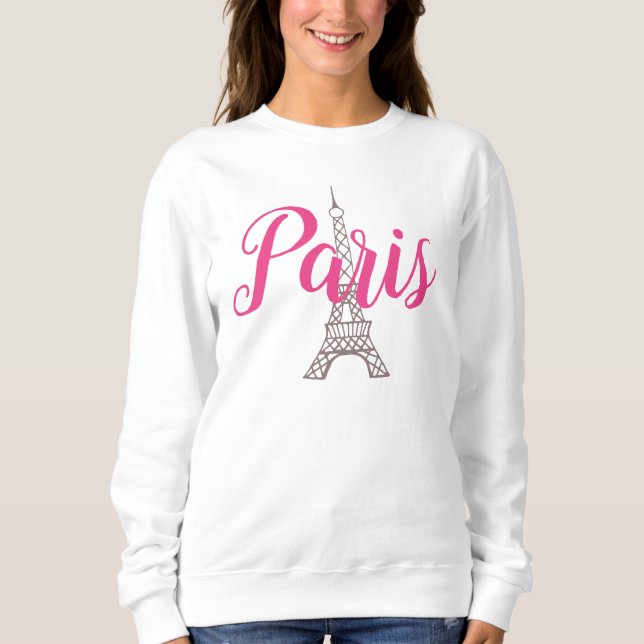 Sudadera Retro Pink Paris (Anverso)