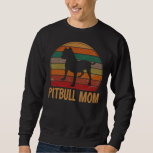 Sudadera Retro Pitbull Mamá Perro Lover Mascota Madre Mamáe