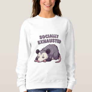 Sudadera Retro Possum Socially Exhausted Women’s Sweatshirt