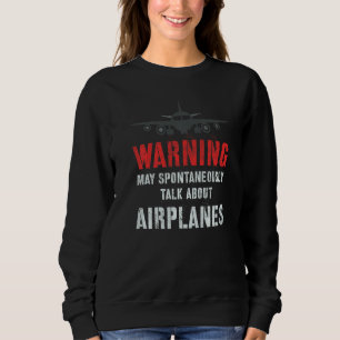 Sudadera Retro Puedo HABLAR espontáneamente SOBRE AVIÓN Pil