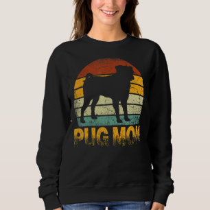 Sudadera Retro Pug Mom Doxie Dueño de Perro Madre Mascota M