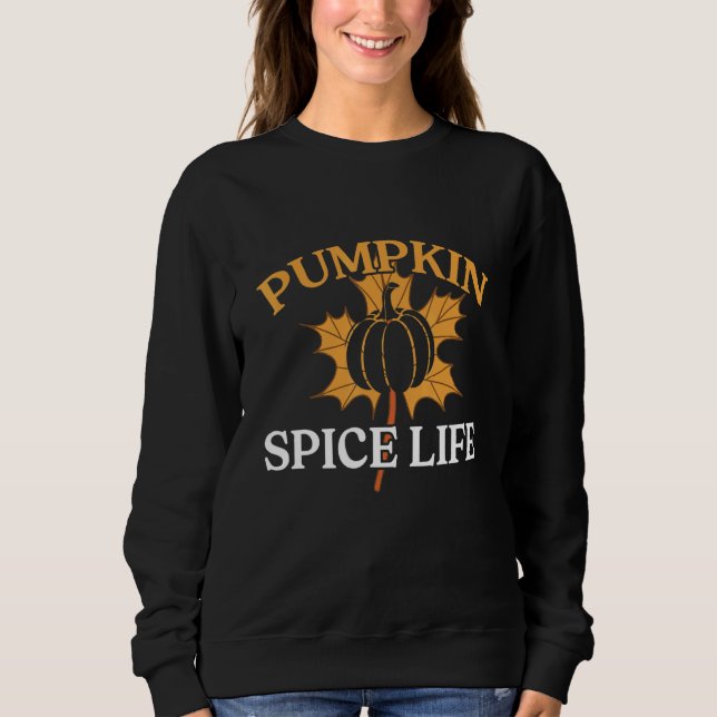 Sudadera Retro Pumpkin Spice Life Fall Autumn Family Thanks (Anverso)