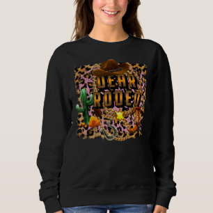 Sudadera Retro Querido Rodeo Leopardo, País Occidental