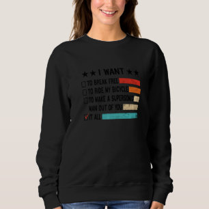 Sudadera Retro Quiero Salir Libre Para Montar Mi Bicicleta