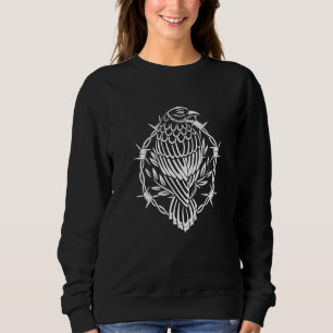 Sudadera Retro Raven Barbed Wire Tattoo 1