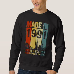 Sudadera Retro Realizado En 1991 32 Años De Ser Increíble