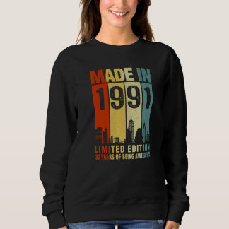Sudadera Retro Realizado En 1991 32 Años De Ser Increíble