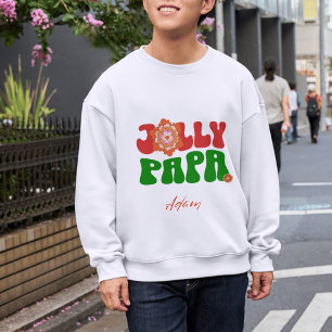 Sudadera Retro Red & Green Jolly Papa Navidades de nombres
