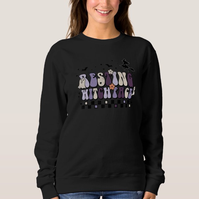 Sudadera Retro Resting Witch Face Witch Vibes Witchoman (Anverso)