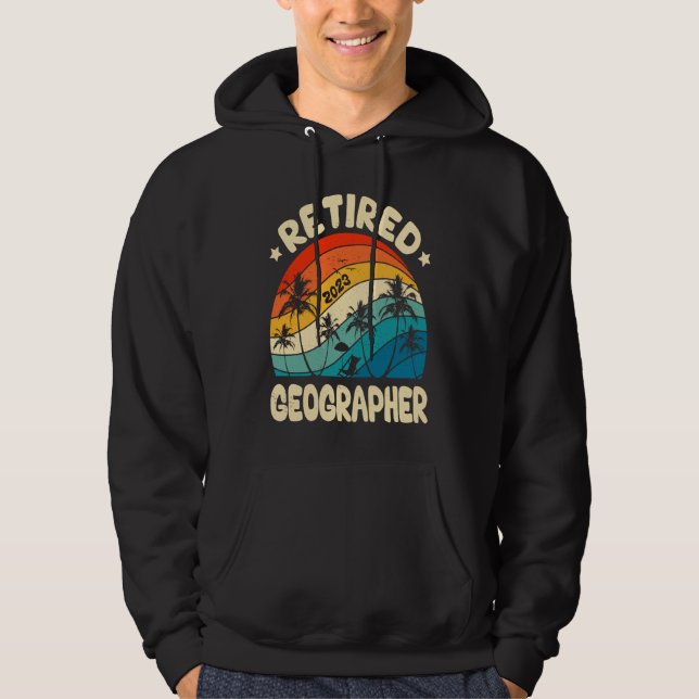 Sudadera Retro Retired Geographer Vintage Retirement Worked (Anverso)