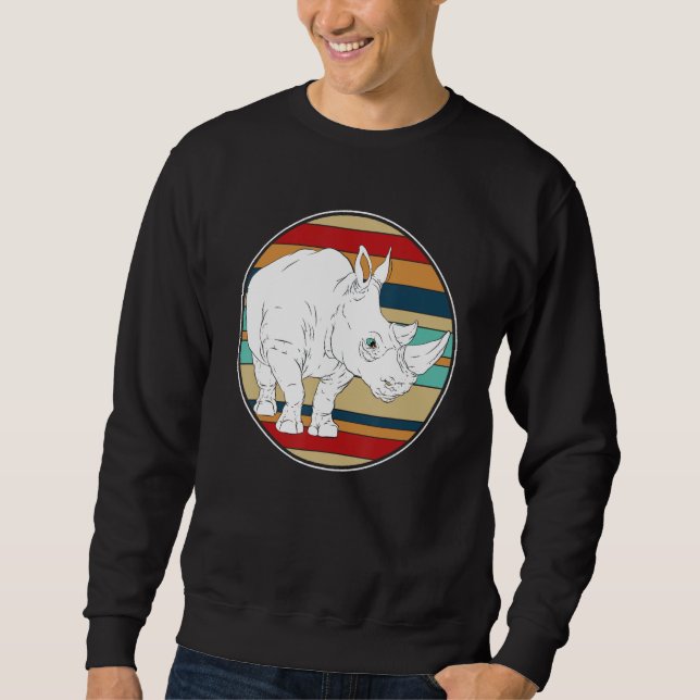 Sudadera Retro Rhino (Anverso)
