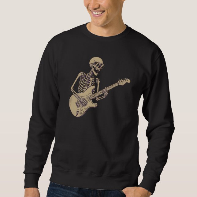 Sudadera Retro Rock Skeleton Guitar Graphic (Anverso)