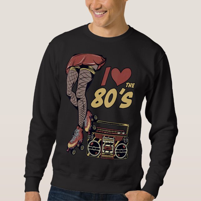 Sudadera Retro Rollerskates Chica de patinaje en disco Roll (Anverso)