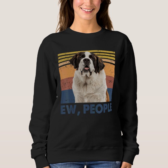 Sudadera Retro Saint Bernard Ew People San Bernardo Amor (Anverso)