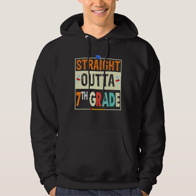 Sudadera Retro Salido de 7º Grado  1er Día de Escuela (Anverso)
