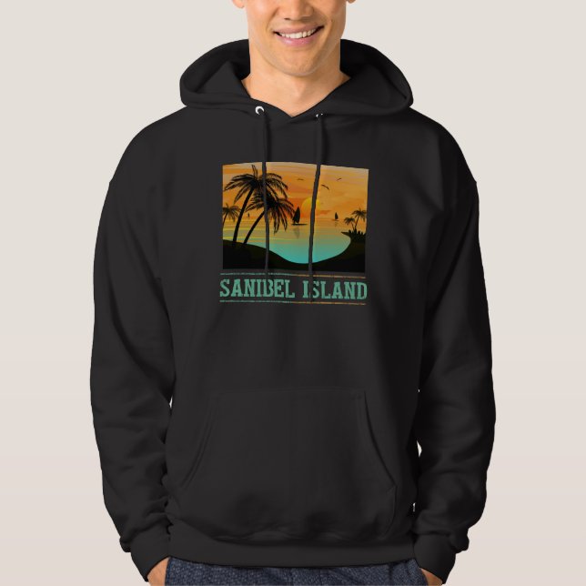 Sudadera Retro Sanibel Island Florida Tropical Sunset Beach (Anverso)