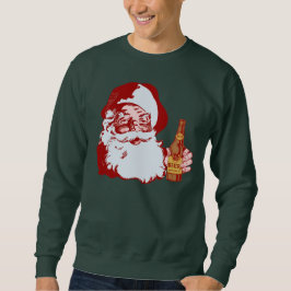 Sudadera Retro Santa Claus con Navidades de cerveza