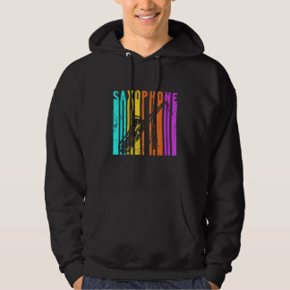 Sudadera Retro Saxofón Vintage Saxofonista Banda de Jazz Mu