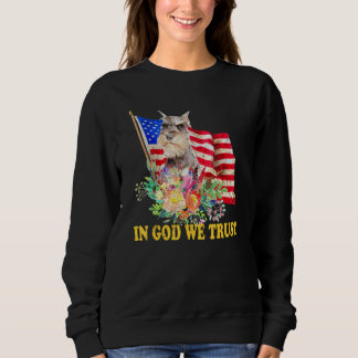 Sudadera Retro Schnauzer Us Flag In God We Trust July 4th U