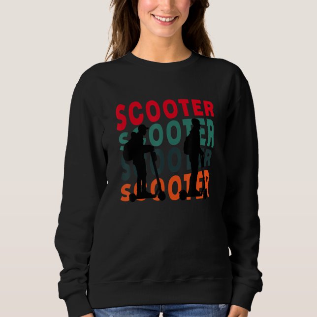 Sudadera Retro Scooter Rider E Scooter Kick Scooter (Anverso)
