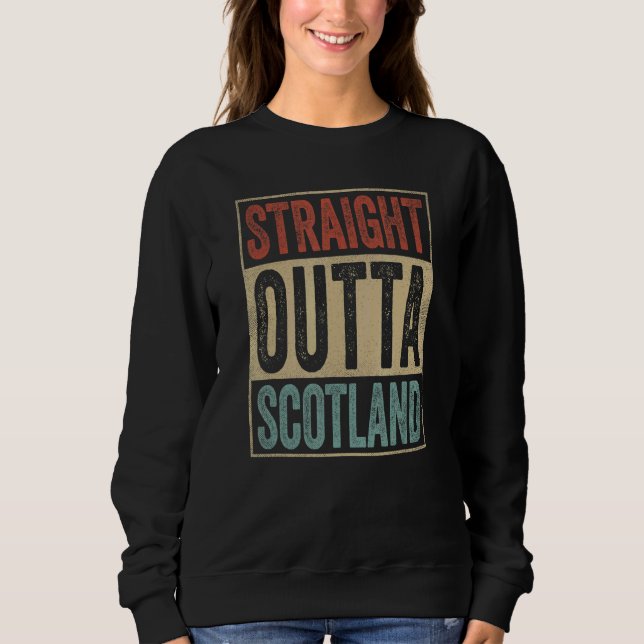 Sudadera Retro Scotland Souvenir Scotland Straight Outta Sc (Anverso)