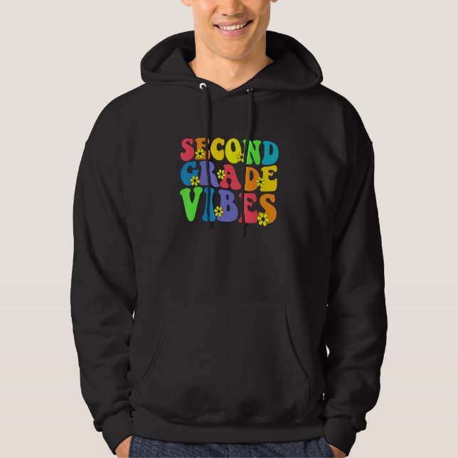 Sudadera Retro second 2nd grade vibes back to school teache (Anverso)