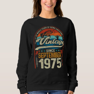 Sudadera Retro Septiembre 1975 47 años Pescadores 47º Bir