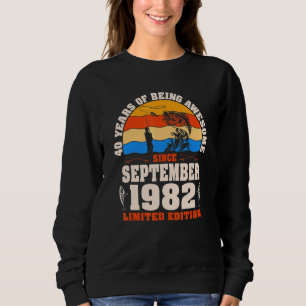 Sudadera Retro Septiembre 1982 40 años Pescadores 40 Bir