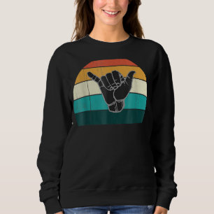 Sudadera Retro Shaka y Rótulo de surf enfrían los surfistas