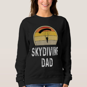 Sudadera Retro Skydiving Dad Skydiver Sunset Parachu