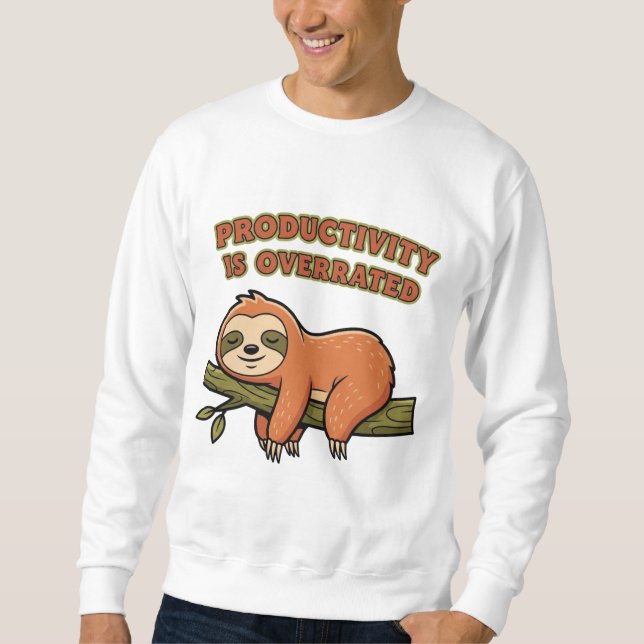 Sudadera Retro Sloth Anti Hustle Men’s Sweatshirt (Anverso)
