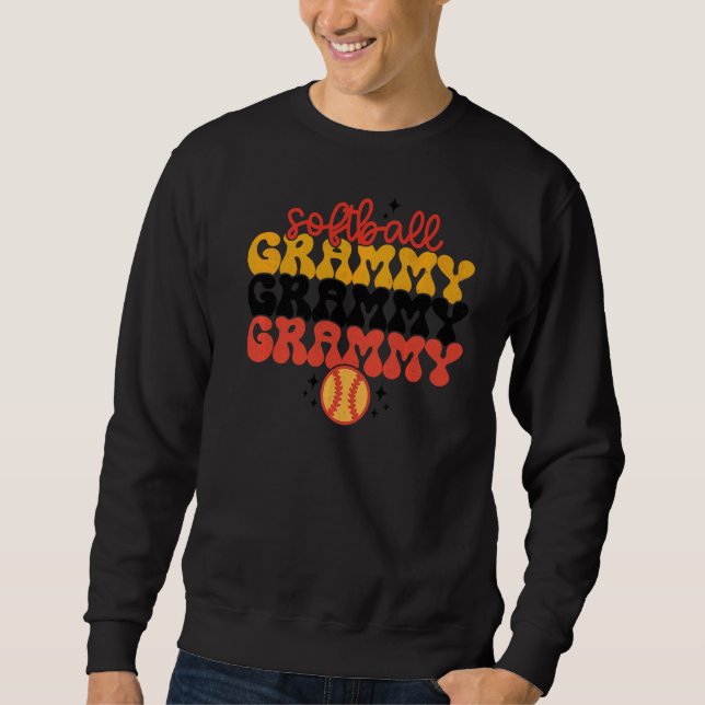 Sudadera Retro Softball Grammy Softball Mom Grammy Mothers (Anverso)