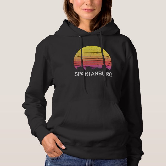 Sudadera Retro South Carolina City Spartanburg Skyline Vint (Anverso)
