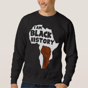 Sudadera Retro soy historia negra afro amor afroamericano